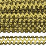 Тесьма 20 мм / 25 метров, 05 черн. /золото, 23-2508