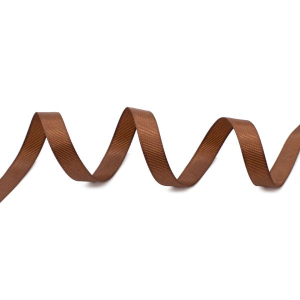 Лента репсовая (в рубчик) 12.0 мм, 18.28м (аналог 7702720) (078 т.коричневый)
