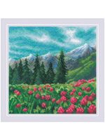 Набор для вышивания нитками Риолис, Горный клевер, 20х20 см