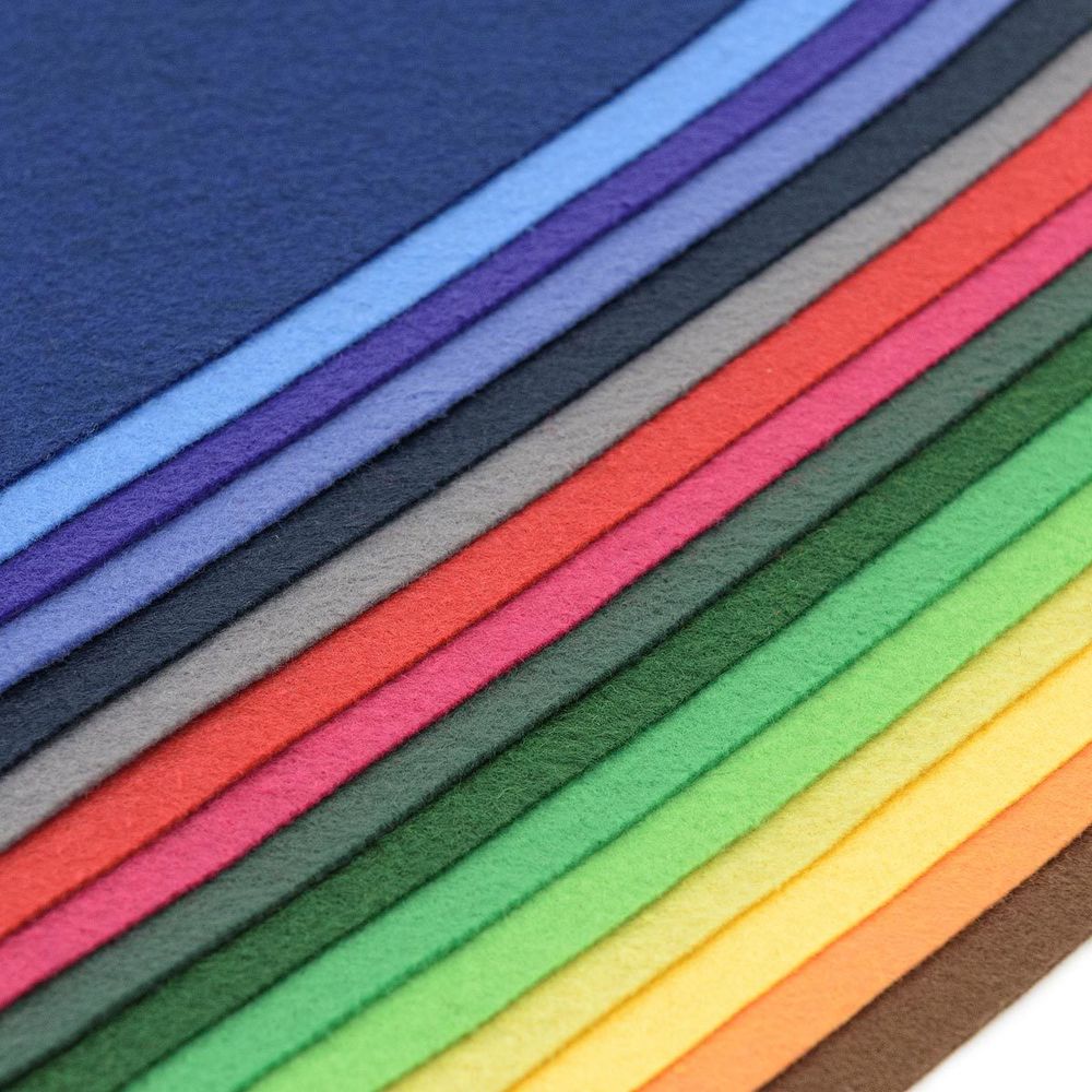 Фетр листовой мягкий 1.0 мм, 20х30см, 16 шт, Astra&Craft, 1