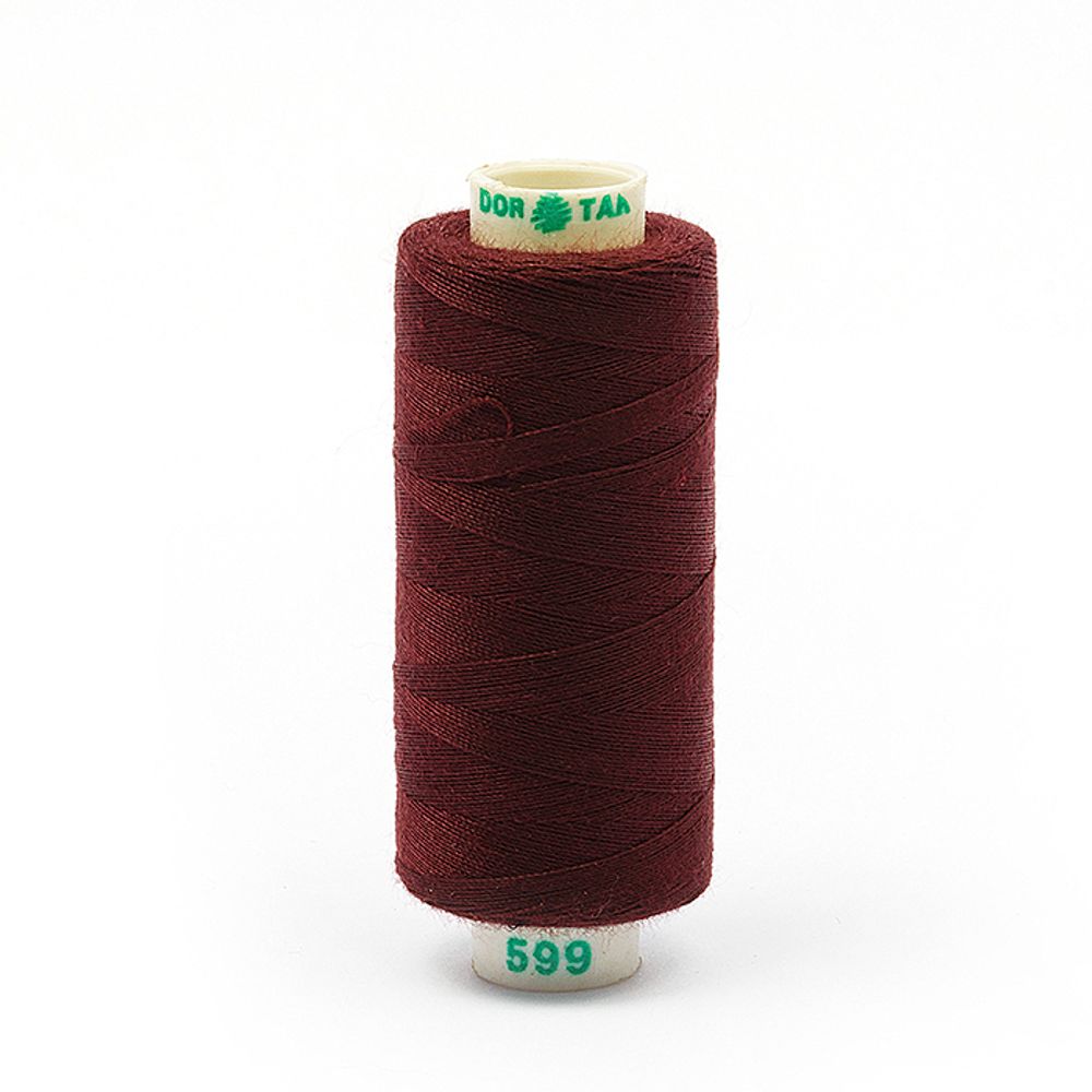 Нитки швейные бытовые Dor Tak 40/2, 366 м / 10 кат., 599 бордовый