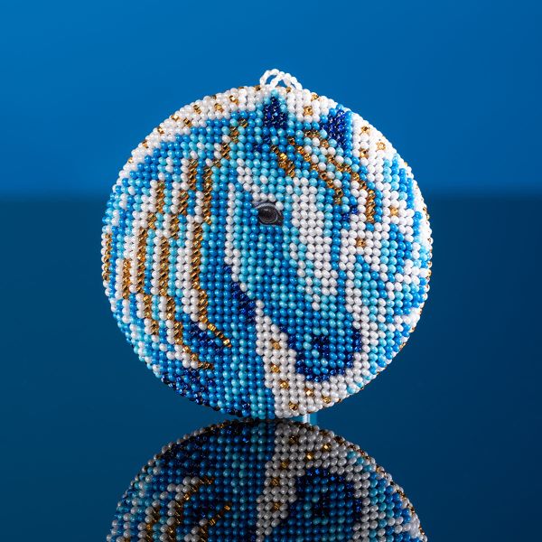 Набор для вышивания бисером Кроше (Радуга бисера) В716, Талисман Гжель 8х8см