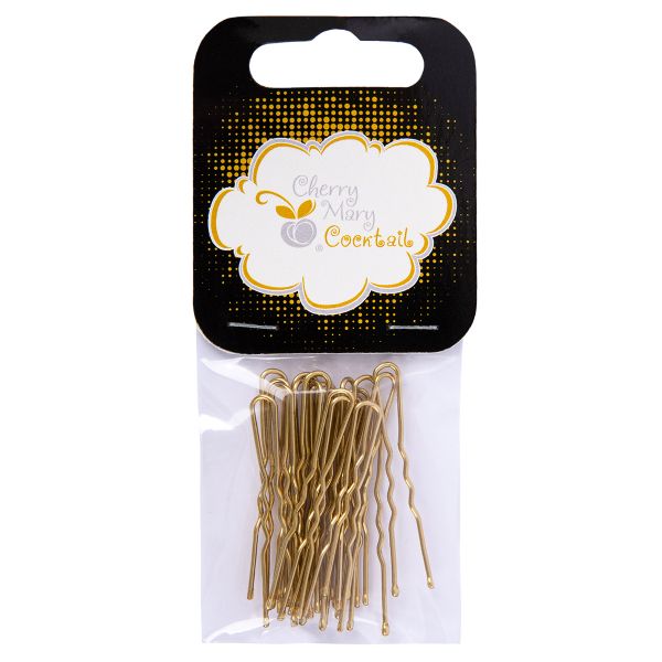 Набор шпилек для волос 4.5 см, 100 шт (5х20 шт), №03 золото, Cherry Mary VZ07029