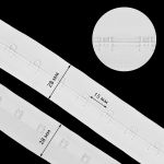 Застежки для бюстгальтера текстильные на ленте (1 ряд) 28 мм / 45.7 метра, шаг 15 мм, 01 белый
