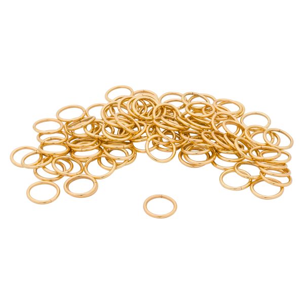 Кольцо разъемное металл in ⌀15 (19 мм внешн.), золото, 816B-001, 100 шт