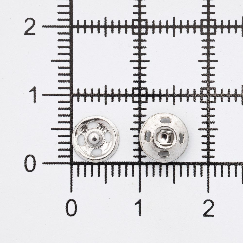 Кнопка пришивная металл ⌀7.0 мм, никель, 36 шт