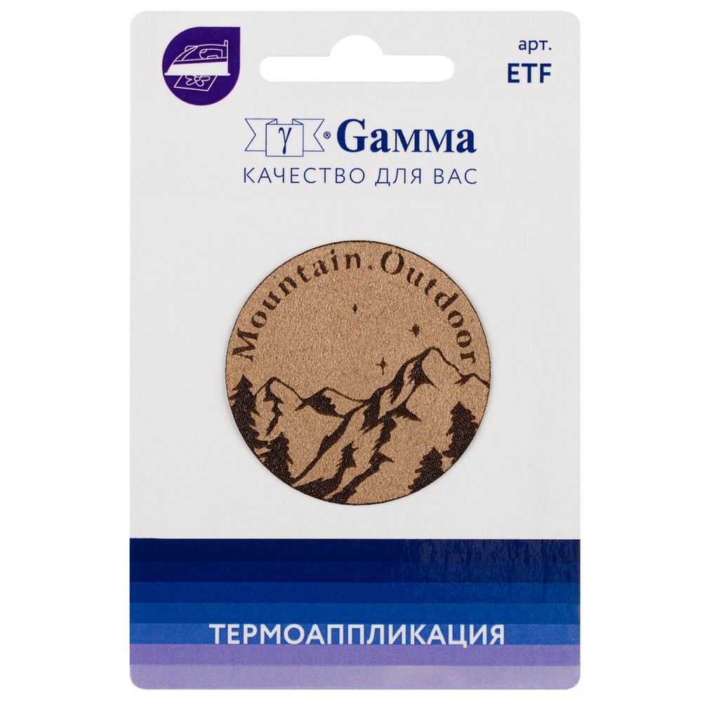 Термоаппликация №01 1 шт, 01-029 Ночные горы 4.1х4.1 см, Gamma ETF