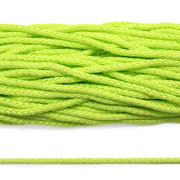 Шнур полипропилен круглый вязаный ⌀6.0 мм / 100 метров, 6-35 салатовый