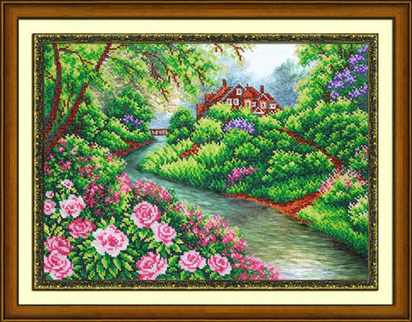 Набор для вышивания бисером Паутинка, Уютный уголок 38х28 см