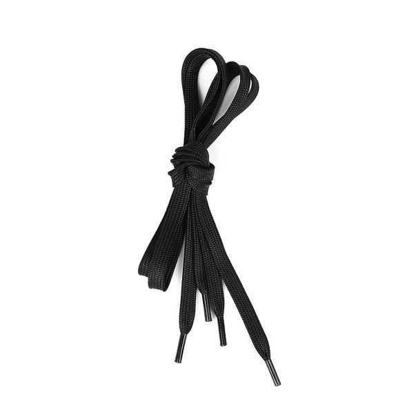 Шнурки плоские полиэфир 08 мм, цв.черный арт.П.ТК.8 120см уп.50 шт