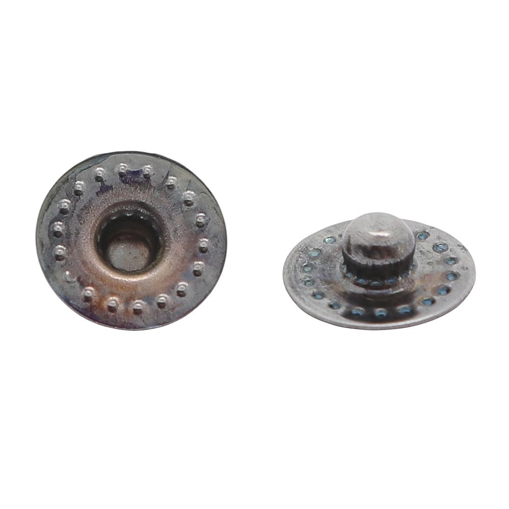 Кнопка Альфа (S-образная) ⌀10.0 мм, ≈144 шт, СТАЛЬ, черный никель, NEW STAR