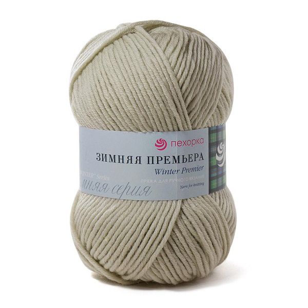 Пряжа Пехорка Зимняя премьера / уп.10 мот. по 100 г, 150 м, цв.043 суровый лен