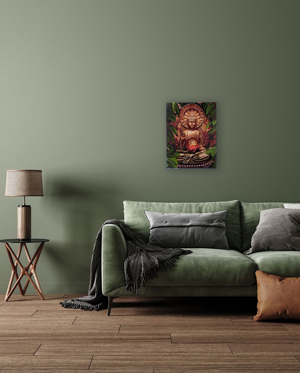 Алмазная (кристальная) мозаика Фрея ALPD-124, на подрамнике Будда, 30х40 см