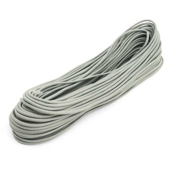 Резинка шляпная (шнур эластичный) ⌀3.0 мм / 30 метров, св.серый