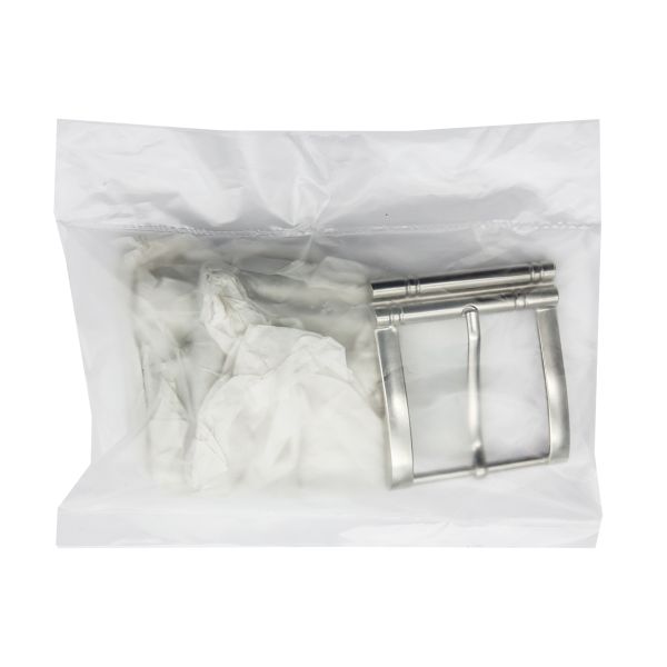 Пряжка ременная металл 40 мм мет. никель, 4 шт, BIG