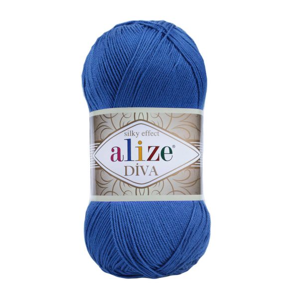Пряжа Alize (Ализе) Diva / уп.5 мот. по 100 г, 350м, 132 василек A