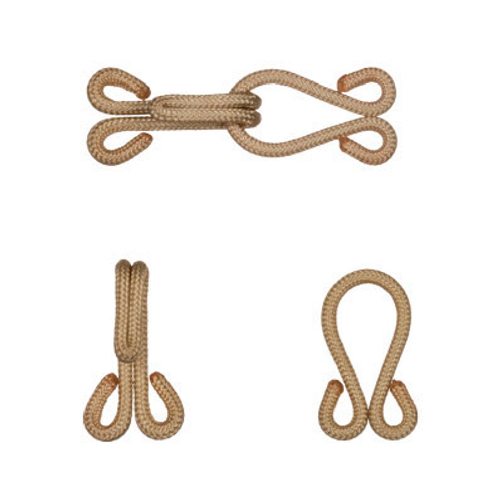 Крючок шубный обтяжной 15 мм, 10 шт, 40 молочный, Gamma