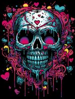Картина по номерам Фрея PNB/PMC-277, Череп. Поп-арт, (цветной холст) 40х30 см