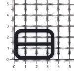 Пряжка регулировочная металл 30 мм (36х27 мм, d-3 мм, литая, черная резина, 4 шт
