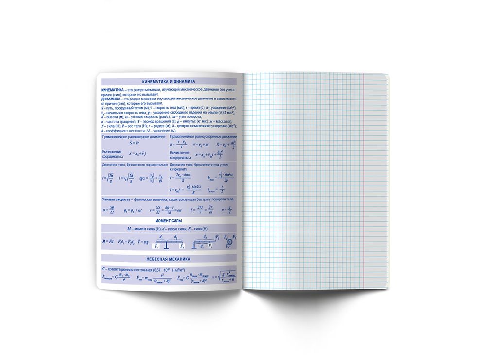 Тетрадь со справочным материалом Знания в действии, A5+ 48 л. на скобе 60 г/м², белизна 90%, 10 шт, клетка, 00835 Физика, Светоч 48Т2