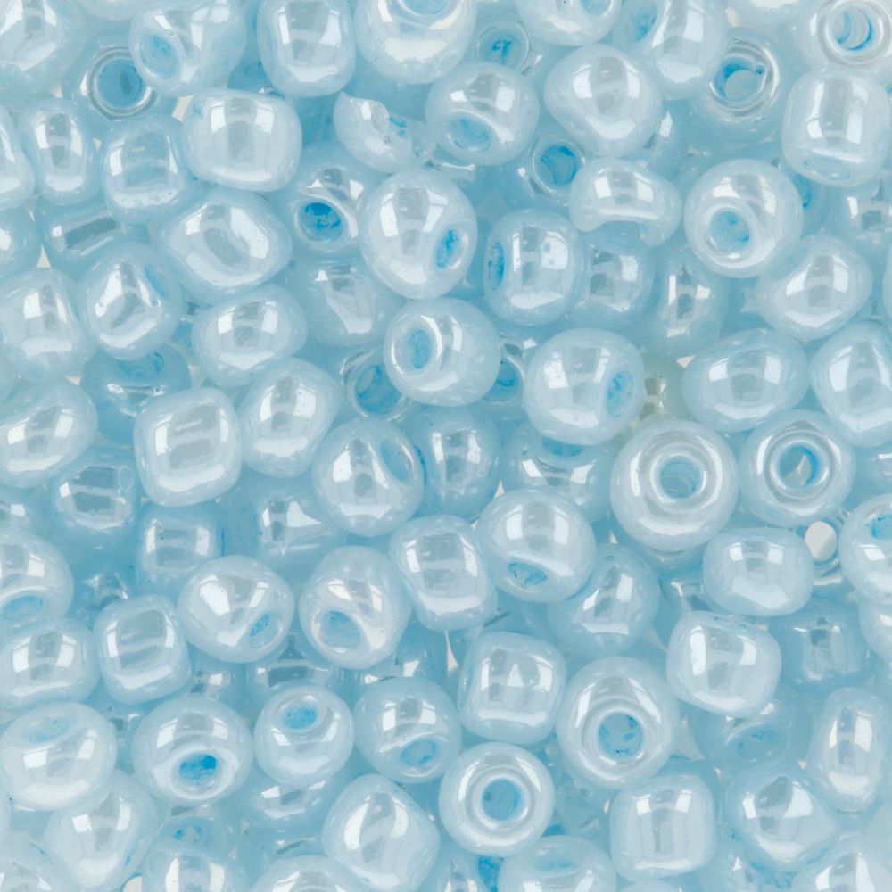 Бисер Zlatka 8/0 (2.9 мм), 100 г (10х10 г), №0143 св.голубой, GR