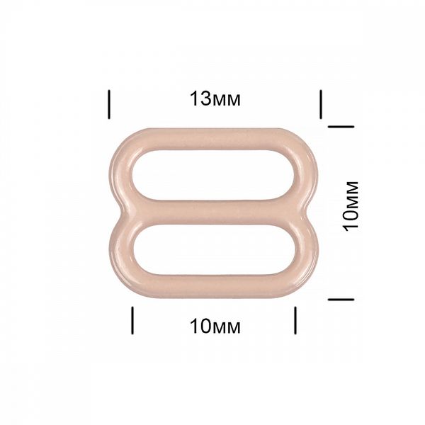 Рамки-регуляторы для бюстгальтера металл 10.0 мм, S185 серебристый пион, 100 шт