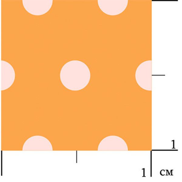 Ткань для пэчворка Peppy Бабушкин сундучок, отрез 50х55 см, 140 г/м², БС-17 кр.горох я.желтый, Peppy