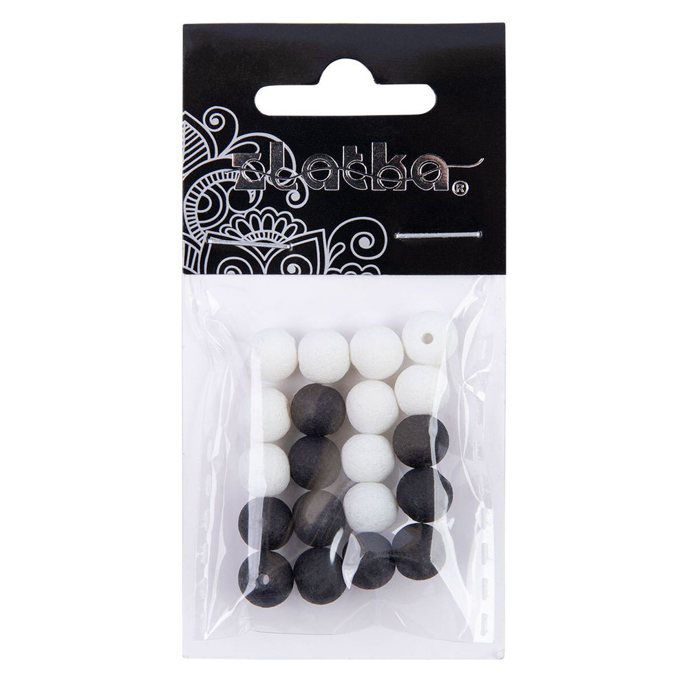 Бусины стекло ⌀8 мм, 100 шт (5х20 шт), №01 ассорти, Zlatka LVBD-02