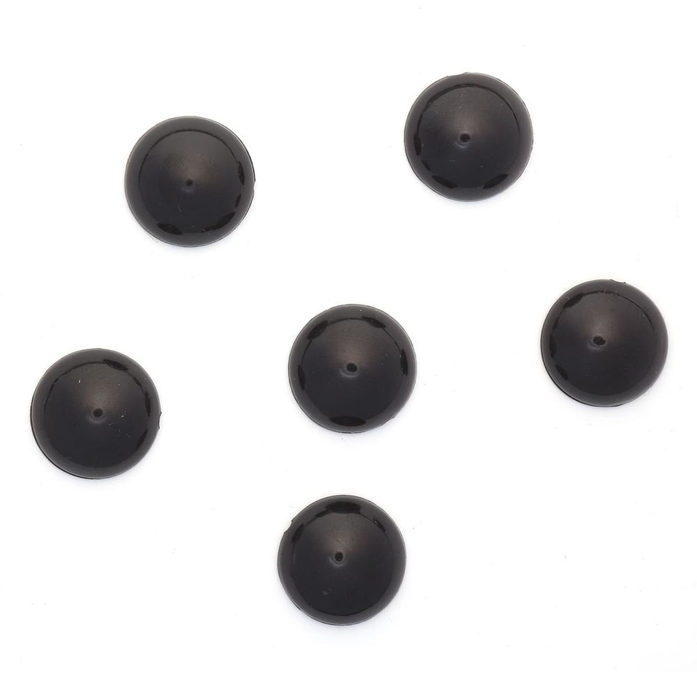 Глаза для кукол и игрушек клеевые 18 мм 6 шт, цв.черный