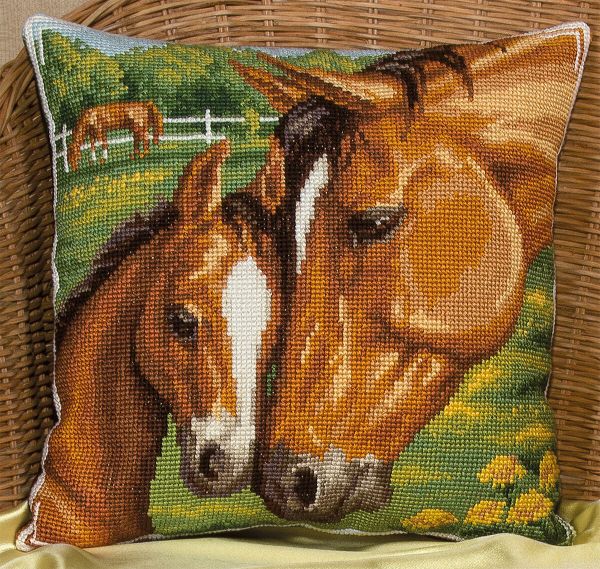 Набор для вышивания нитками Panna, Материнская нежность, 31х31 см