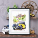 Набор для вышивания нитками Чудесная игла, Ретро стиль. Франция 16х20 см