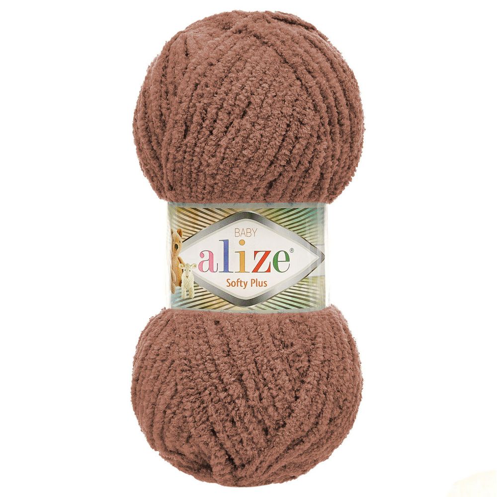 Пряжа Alize (Ализе) Softy Plus / уп.5 мот. по 100 г, 120м, 321 коричневый