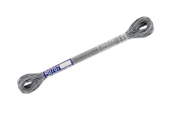 Мулине Gamma вискоза 100%, цв.R0707 серый, 12 мотков по 8 метров