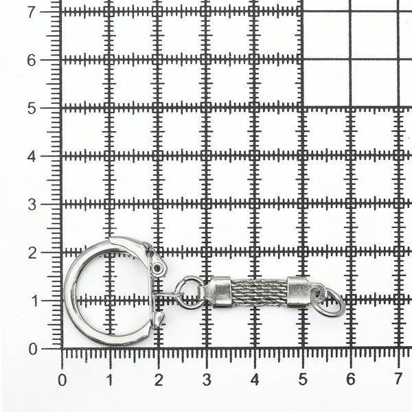Кольцо для ключей и брелоков ⌀18 мм, никель, 5AS-095, 20 шт
