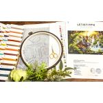 Набор для вышивания нитками LetiStitch L9900, Отдых у водопада 40х27см