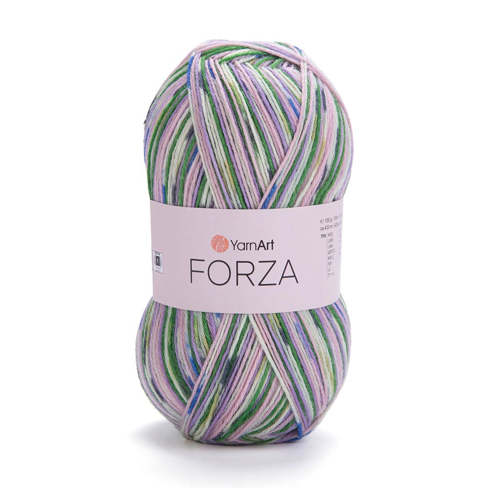 Пряжа YarnArt (ЯрнАрт) Forza / уп.5 мот. по 100 г, 420 м, 2512 секционный