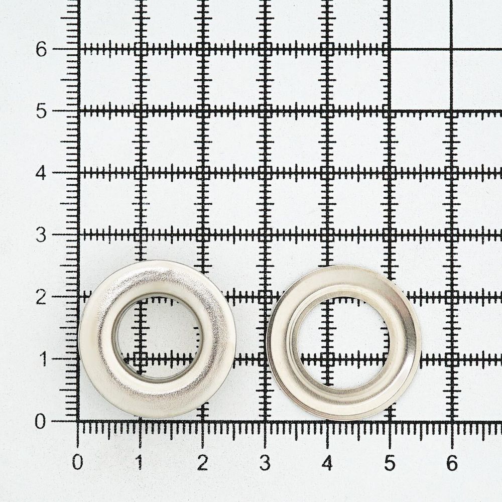 Люверсы металл ⌀13.0 мм (внутр.), h7 мм (внутр.), №28, металл, New Star, никель, уп≈1000 шт