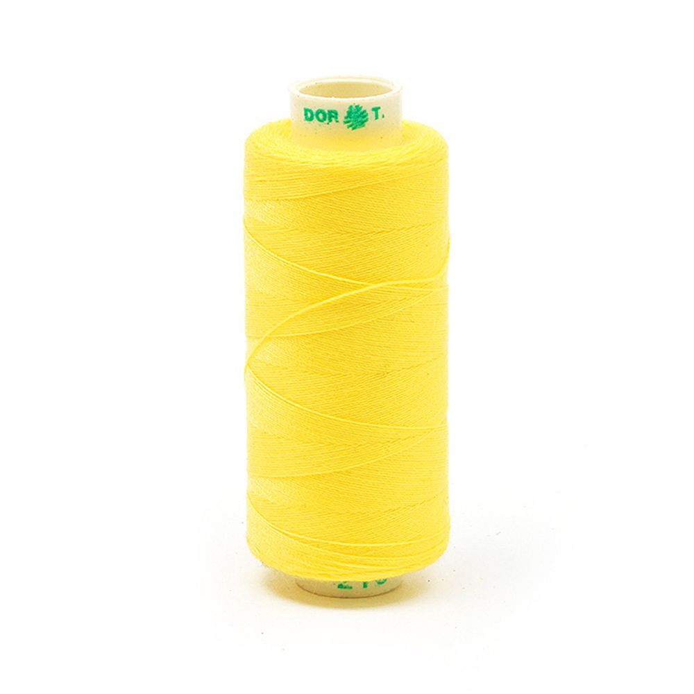 Нитки швейные бытовые Dor Tak 40/2, 366 м / 10 кат., 210 желтый