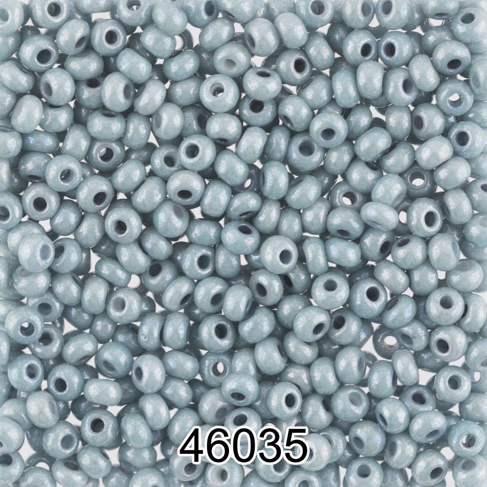 Бисер Preciosa 10/0 (2.3 мм), 500 г, 46035 (Ф455) зелено-голубой