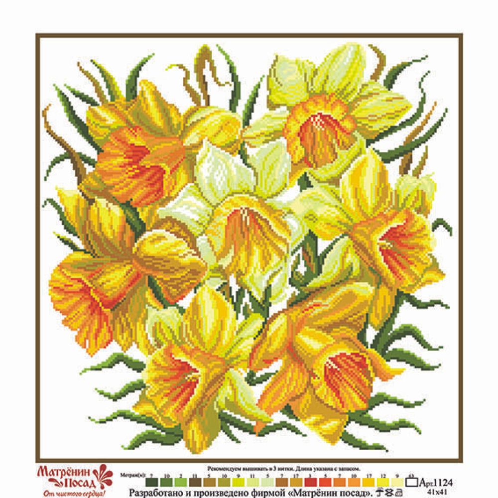 Рисунок на канве Матренин Посад 41х41 - 1124 Нежные цветы