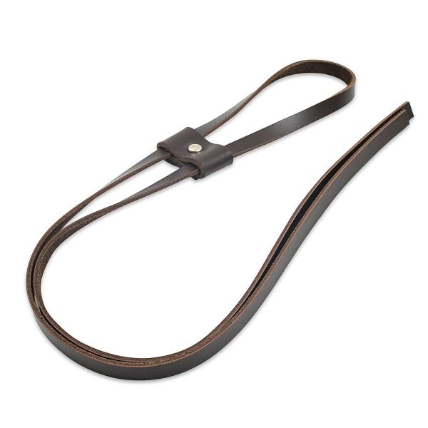 Утяжка для сумки (шнур - 8мм / 80см. держатель - 4,2см / 2,0см), дизайн №901, 100% кожа (82 темно-коричневый)