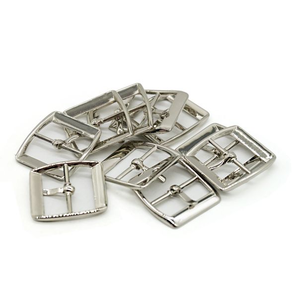Пряжка ременная металл 24 мм. никель, 10 шт, BIG