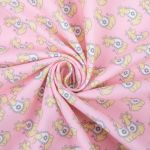 Ткань для пэчворка Peppy Молочные сны фланель, рулон 112 см / 5 метров, МС-02 розовый, Peppy