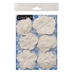 Заготовка гипсовая (набор) Цветы, 5х6 ±2 см, 6 шт, Love2art ВА-02