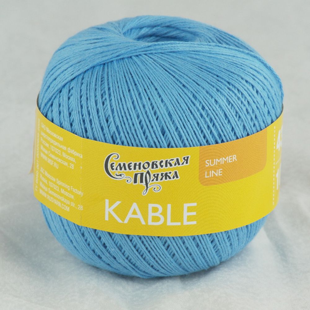 Пряжа Семеновская Kable Кабле / уп.5 мот. по 100г, 430м, 30955 гиацинтх1