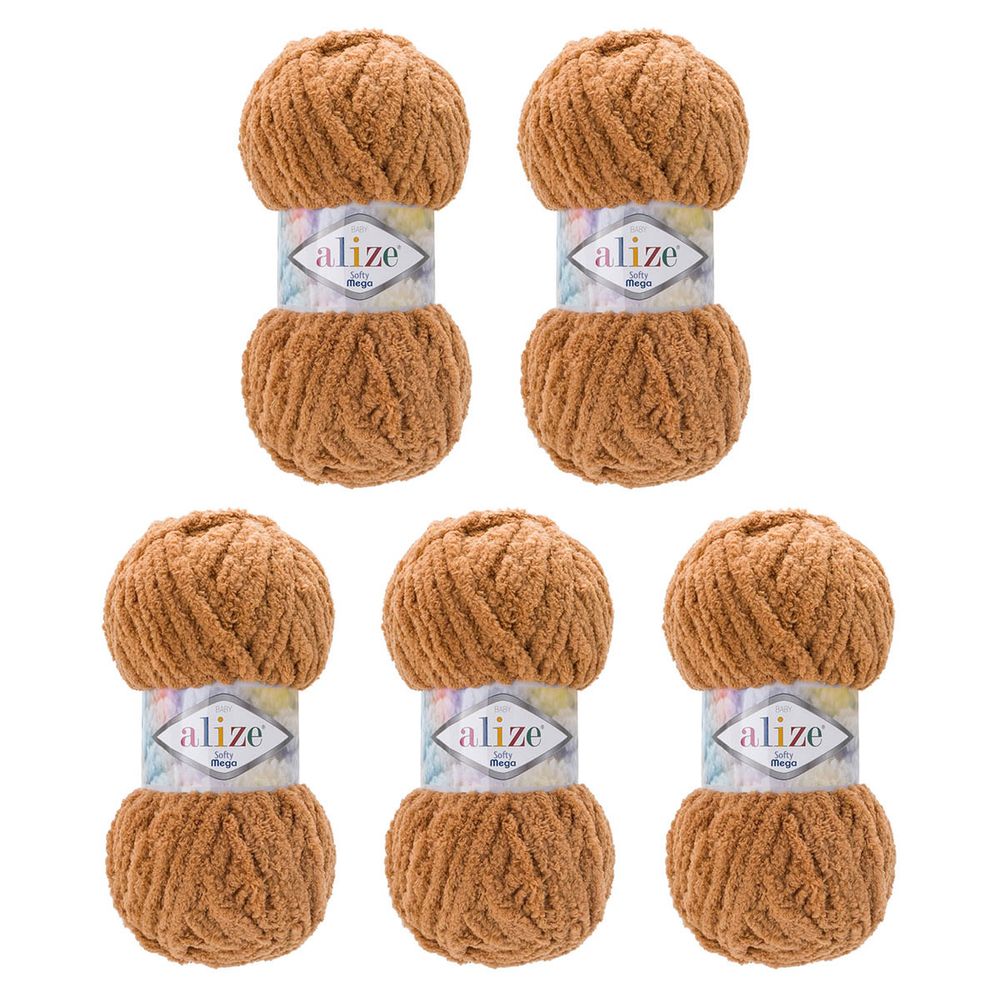 Пряжа Alize (Ализе) Softy Mega / уп.5 мот. по 100 г, 70м, 179 карамельный