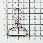 Карабин металл 32.0 мм (52х38 мм), никель, 10 шт