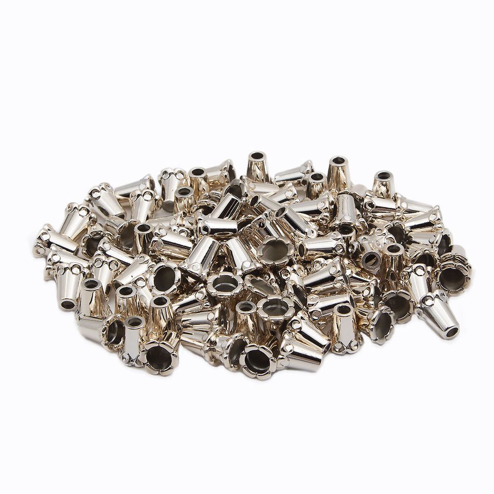 Наконечник для шнура металл колокол ⌀3,5/7 мм, 12,5х11,5 мм никель, 100 шт