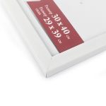 Рамка для картины (фото) пластик с оргстеклом 30х40 см, белый, Gamma ПРК-20