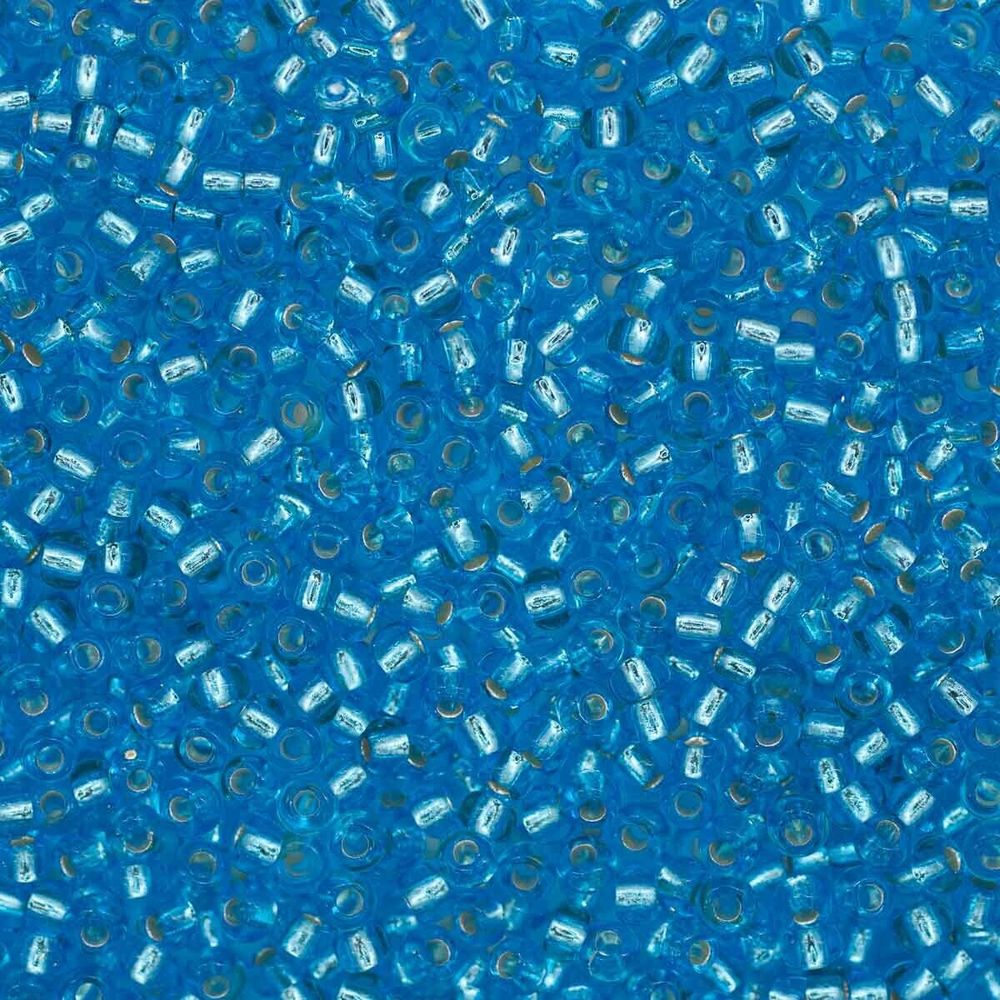 Бисер Preciosa прозрачный, серебряный центр 10/0 (2.3 мм), 100 г (5х20 г), цв. 67030